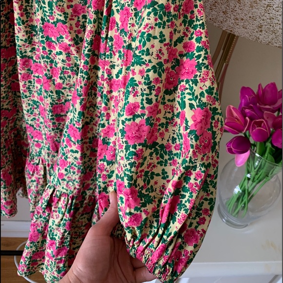 NWT zara puff shoulder print dress - Picture 4 of 11